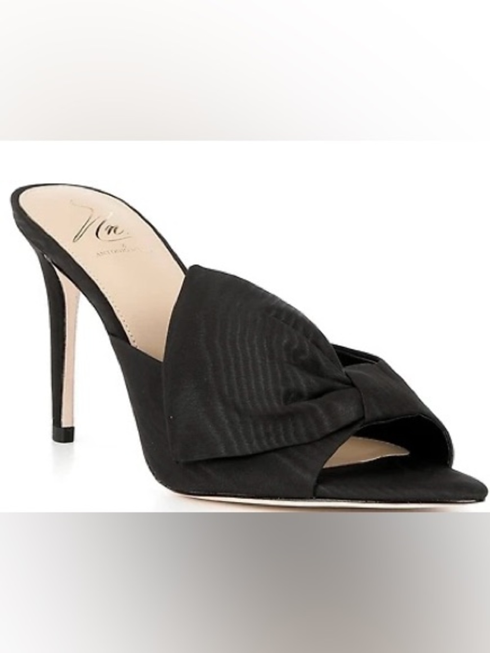Antonio Melani Prisella Linen Twisted Knot Detail Dress Slide Sandals